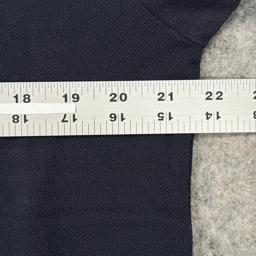 Vintage Polo Ralph Lauren Polo Shirt Men M Navy Blue Short Sleeve Pony Y2K NOS